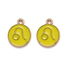 Alloy Enamel Pendants ENAM-S124-01B-14G-1