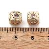 Brass Micro Pave Cubic Zirconia Beads KK-R216-17KCG-01-3