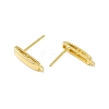 Brass Stud Earring Findings KK-A172-33G-1