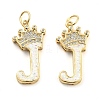 Brass Micro Pave Clear Cubic Zirconia Pendants KK-G498-01J-02-1