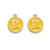 Golden Plated Alloy Enamel Charms ENAM-Q437-13R-1