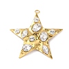 304 Stainless Steel Cubic Zirconia Pendants X-STAS-Z182-07G-03-1