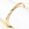 304 Stainless Steel Cuff Bangles for Women BJEW-H644-04G-3