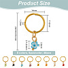 24Pcs 8 Colors Handmade Millefiori Glass & Iron Braiding Hair Pendants Decoration Clips OHAR-AB00009-2