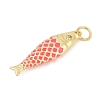 Brass with Cubic Zirconia Pendants KK-G522-43G-02-2