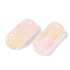 Spray Painted Transparent Glass Connector Charms X1-GLAA-H035-06B-2