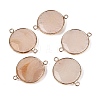 Natural Agate Connector Charms G-Q606-52G-1