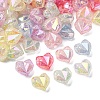 UV Plating Transparent Crackle Acrylic Beads OACR-G052-10E-1