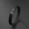 Braided Imitation Leather Cord Bangles for Men WGDB0D2-01-2