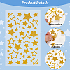 FINGERINSPIRE 12 Sheets 2 Colors PVC Waterproof Self Adhesive Glitter Star Decorative Stickers DIY-FG0005-22-4