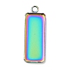 Ion Plating(IP) 304 Stainless Steel Pendant Cabochon Settings STAS-I069-36MC-2