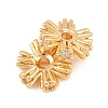 Brass Micro Pave Cubic Zirconia Beads KK-H538-20B-G-2