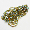 Electroplate Glass Beads Strands EGLA-D020-10x8mm-48-2