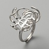 Adjustable Brass Ring Components KK-WH0031-84P-1