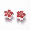 Silver Color Plated Alloy Beads ENAM-L030-A01-S-2