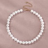 Plastic Imitation Pearl Round Beaded Necklaces for Women WGF0340-03-1