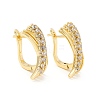 Real 18K Gold Plated Cubic Zirconia Small Hoop Earrings for Girl Women EJEW-I260-16G-NR-1