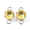 304 Stainless Steel Micro Pave Cubic Zirconia Connector Charms STAS-H240-50P-08-1
