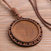 Wood Pendant Cabochon Settings WOOD-H106-26B-07-1