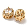 Brass Micro Pave Cubic Zirconia Beads KK-U037-07G-01-2