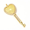 Zinc Alloy Big Pendants Crystal Rhinestone Cabochons Setting ALRI-WH00002-36G-1