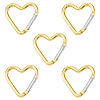 5Pcs Zinc Alloy Spring Gate Rings FIND-TA0009-73J-2
