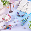 30Pcs Printed Transparent Resin European Beads RESI-TADJ0001-03B-5