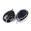 Natural Black Onyx(Dyed & Heated) Big Pendants KK-F868-30P-01-2