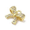 Rack Plating Brass Micro Pave Cubic Zirconia Pendants KK-C052-28G-02-2