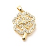 Brass Micro Pave Cubic Zirconia Pendants KK-G519-14G-01-1