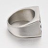 Personalized Retro Men's 316 Stainless Steel Wide Band Finger Rings RJEW-J066-28-19mm-3
