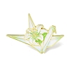 Paper Crane & Lily Flower Alloy Enamel Pin Backs for Clothes for Women JEWB-F043-02B-1