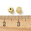 Brass Micro Pave Cubic Zirconia Beads KK-A236-08G-02-2