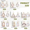  48Pcs 8 Style Brass Clear Cubic Zirconia Charms ZIRC-NB0001-87-5