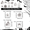 SUNNYCLUE 54Pcs 9 Styles Halloween Jewelry Tibetan Style Alloy Pendants FIND-SC0004-40-2