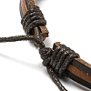 6Pcs 6 Style Adjustable Braided Imitation Leather Cord Bracelet Set BJEW-F458-09-5