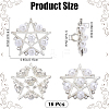 16Pcs Alloy Rhinestone Shank Buttons BUTT-GF0003-69-2