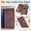1 Sheet Embossed Flower Pattern Imitation Leather Fabric DIY-CL0002-19B-4