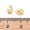 Brass Micro Pave Cubic Zirconia Beads KK-A189-20G-2