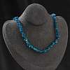 Natural Apatite Chip Beaded Necklaces for Men Women NJEW-G159-01I-3