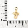 304 Stainless Steel Micro Pave Cubic Zirconia Pendants STAS-P431-40A-G-3