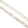 Imitation Polyeste with ABS Plastic Beaded Trimming OCOR-WH0074-02-1