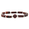 Natural Bloodstone Beads Stretch Bracelets for Men Women ZE2494-3-1