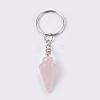 Natural Rose Quartz Keychain KEYC-P041-A03-2