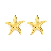 Ion Plating(IP) 304 Stainless Steel Starfish Stud Earrings EJEW-K295-16G-1