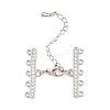 Brass Micro Pave Cubic Zirconia Chain Extender ZIRC-Q022-030P-NR-2