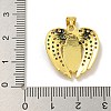 Virgin Mary Theme Rack Plating Brass Micro Pave Cubic Zirconia Pendants KK-C074-23G-04-3