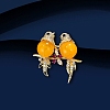 Magpie Alloy Rhinestone Brooches for Backpack Clothes PW-WG4E8D5-01-1