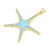 Brass with Enamel Pendants KK-Z145-01G-2