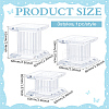 3Pcs 3 Sizes Square Acrylic Jewelry Display Pedestals ODIS-WH0038-170A-2
